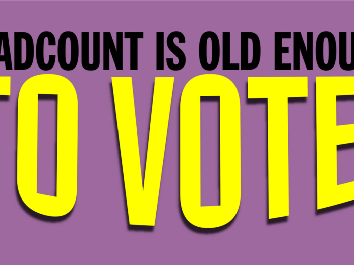 Head Count is old enough to Vote!