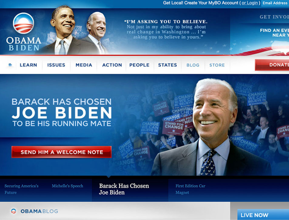 Obama Biden website